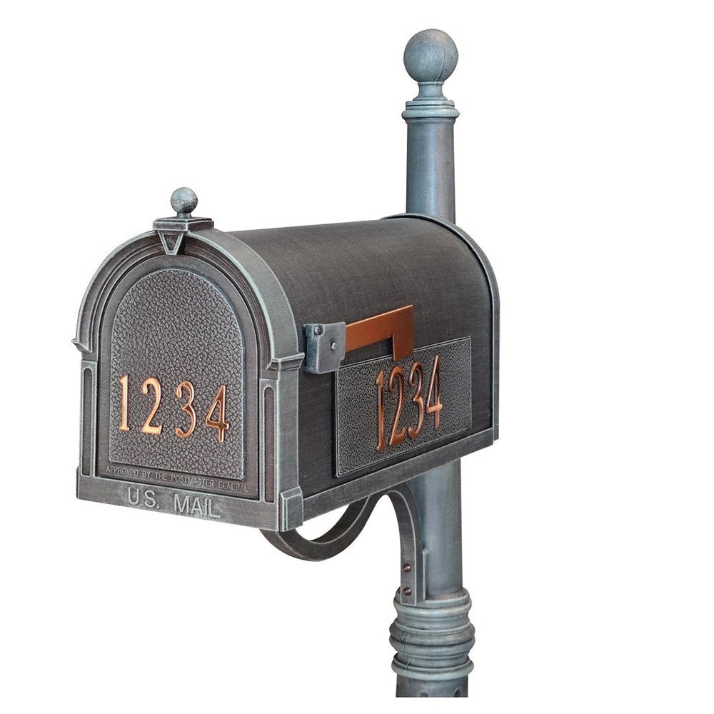 Special Lite Products Berkshire Curbside Customized Post Mount Mailbox in Verde Green